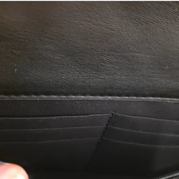 Valentino Orlandi Black Vegan Leather Crossbody with Gold Hardware - Picture 10 of 12